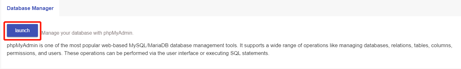 Managing Database via phpMyAdmin · GitBook