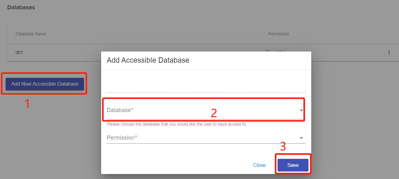 Managing Database Access Permission for a User · GitBook