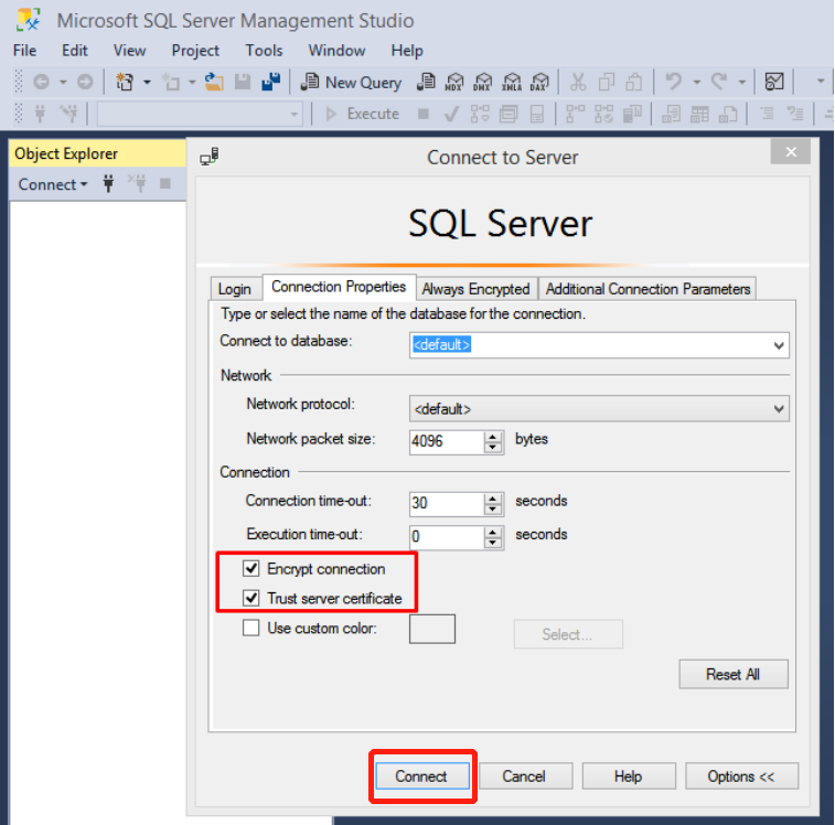 Connecting to SQL Server Using SSMS · GitBook